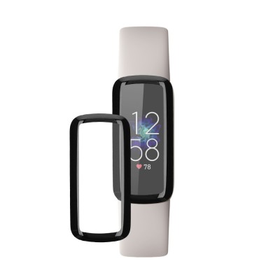 Set 2 Folii de protectie Kwmobile pentru Fitbit Luxe, Transparent/Negru, Polimer, KWM000024WN001C foto