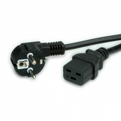 cablu alimentare 10 A, negru/gri, 1 ml, 2 buc. foto