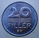 1.908 UNGARIA 20 FILLER 1977 XF/AUNC, Europa, Aluminiu