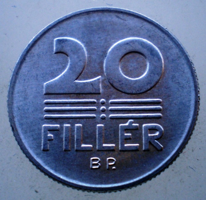 1.908 UNGARIA 20 FILLER 1977 XF/AUNC