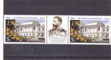 Academia Romana - 150 ani, TRIPTIC CU VINIETA, 2016, nr. lista 2099, MNH