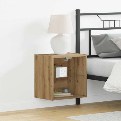vidaXL Raft suspendat cu raft Maro 40 x 28.5 x 40 cm Lemn compozit 863092 foto