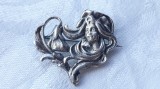 Argint BROSA 1900 art nouveau FRANTA 1900 manopera EXCEPTIONALA unica SPLENDIDA vintage DE EFECT