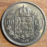 ROMANIA REGALISTA 100 LEI 1936/ MONEDA REGELE CAROL II/ FRUMUSICA, POZE..
