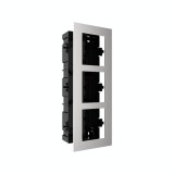 Rama montaj ingropat din otel inoxidabil, 3 module, pentru Interfon modular - HIKVISION DS-KD-ACF3-S