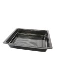 Z12CN10A0 PROFIPFANNE MIT ROST, 81 X 455 X 375 MM, ANTHRAZIT, HEZ633070, PYROLYSEFEST 17002738 pentru aragaz, cuptor BOSCH/SIEMENS