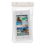 Husă impermeabilă pentru telefon, 21.5x11.5 cm, Albă, cu curea, CMCLASS