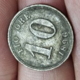 Suedia , 10 ore 1896 argint , OSCAR II