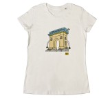 Tricou pentru femei - I Love Bucharest Ghica Popa, culoarea alb, marimea M | ROD
