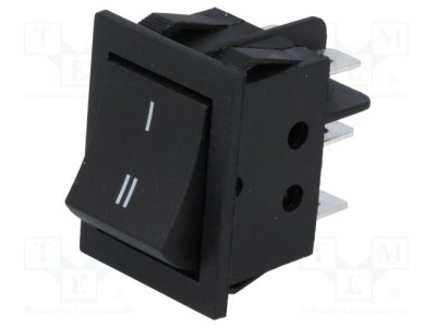Intr CR 34x31x25mm 2x15A 250Vac ON-ON I-II negru foto