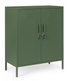Cumpara ieftin Comoda 2 usi otel verde Cambridge 40x80x101.5 cm