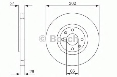 Disc frana PEUGEOT 207 SW (WK) (2007 - 2016) BOSCH 0 986 479 288 foto