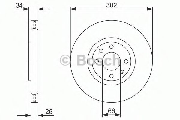 Disc frana CITROEN C4 Picasso I (UD) (2007 - 2013) BOSCH 0 986 479 288