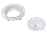 Lentilă LED Rotundă Transparentă PMMA Albă