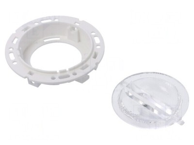 Lentilă LED Rotundă Transparentă PMMA Albă foto