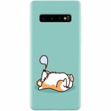 Husa silicon personalizata pentru Samsung Galaxy S10 Plus, Cute Corgi