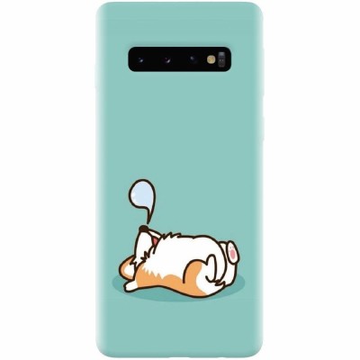 Husa silicon personalizata pentru Samsung Galaxy S10, Cute Corgi foto