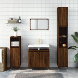 vidaXL Dulap de baie, stejar maro, 58x33x60 cm, lemn prelucrat