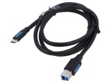 Cablu USB 3.0 B la C, 1m, negru, 5Gbps