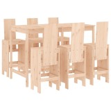 Cumpara ieftin Set bar de gradina, 7 piese, lemn masiv de pin