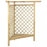 Cumpara ieftin Pergola de colt cu bancheta, 166x81x174 cm, lemn de pin tratat