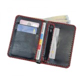 Cumpara ieftin Portofel, personalizabil, din piele naturala, compartiment marunt, Jack 2 M, Negru antichizat