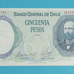 Chile 50 Pesos 1981 'Escuadra Libertadora del Peru' UNC serie: B23 1912701