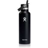 Hydro Flask Standard Mouth Straw Cap sticlă termos culoare Čern&aacute; 621 ml