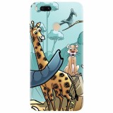 Husa silicon pentru Xiaomi Mi A1, Children Drawings Elephants Giraffes Lions