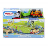 Set de joaca, Locomotiva motorizata cu vagon pe sine, Thomas and Friends, Nia, HGY81