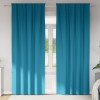 VidaXL Perdele cu perdele 2 pcs Turcoaz 225 x 140 cm Poliester