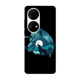 Husa compatibila cu Huawei Nova Y70 model Growling Wolf, Silicon, TPU, Viceversa, Transparent, Carcasa