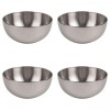 Set Boluri pentru Salata, 4 piese, 3.5 L, Metal, Argintiu