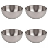 Set Boluri pentru Salata, 4 piese, 3.5 L, Metal, Argintiu