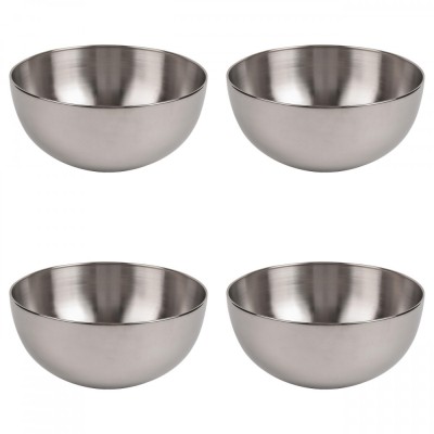 Set Boluri pentru Salata, 4 piese, 3.5 L, Metal, Argintiu foto