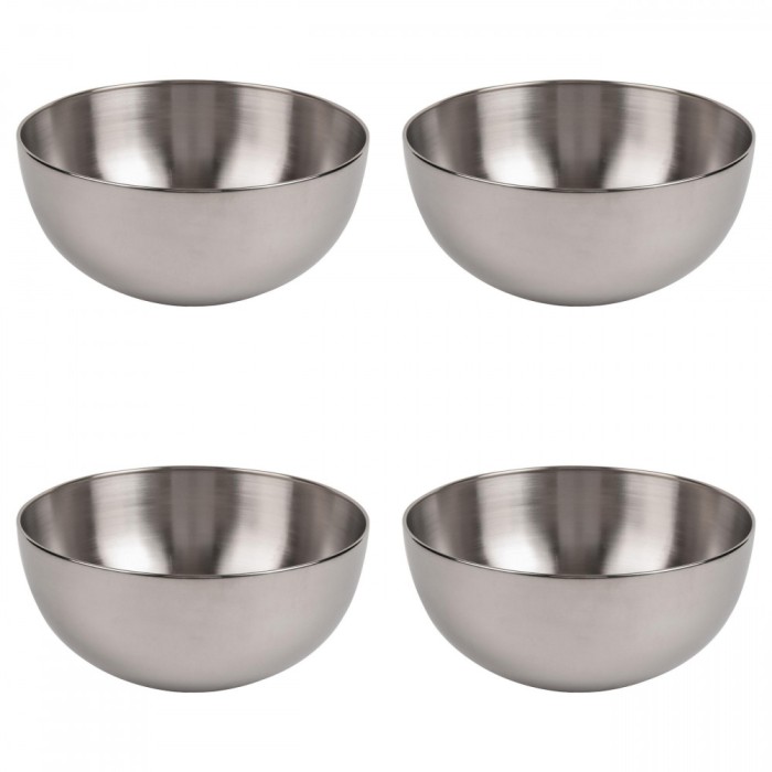 Set Boluri pentru Salata, 4 piese, 3.5 L, Metal, Argintiu