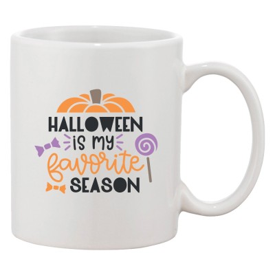 Cana alba personalizata &amp;#039;Halloween is my favorite season&amp;#039;, INOVATIX&amp;reg;. 330ml foto