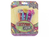 Set creativ,4 pixuri cu gel si sabloane pentru tatuaje, Tattoo Gelpens Metallic