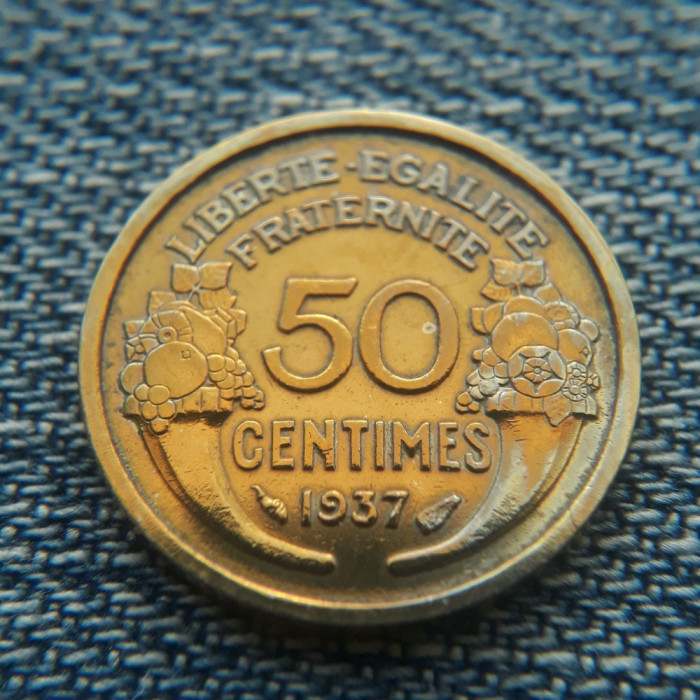 2h - 50 Centimes 1937 Franta