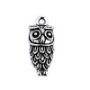 Pandantiv metalic decorativ bufnita, 10 x 23 mm Platinum, Crisalida