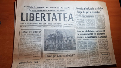 ziarul libertatea 9 ianuarie 1990-articole despre revolutie foto