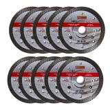 Cumpara ieftin Disc diamantat turbo subtire, ceramica, taiere umeda si uscata, set 10 buc, 125 mm/22.23 mm, Richmann Exclusive