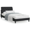 Cadru de pat cu tablie, negru, 100x200 cm, catifea GartenMobel Dekor, vidaXL