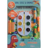 Scriu, citesc si colorez, Dinozauri