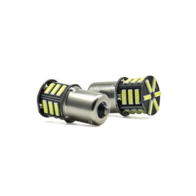Set 2 becuri o faza T.N. BAU15S 21SMD 12V 300 lumen lumina alba Cod: HH015 Automotive TrustedCars foto