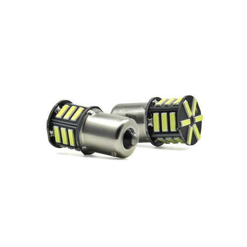 Set 2 becuri o faza T.N. BAU15S 21SMD 12V 300 lumen lumina alba Cod: HH015 Automotive TrustedCars