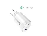 Cumpara ieftin Incarcator&nbsp;220V cu 2 porturi USB-A / TYPE C + Cablu&nbsp;incarcare 1m