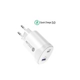 Incarcator&nbsp;220V cu 2 porturi USB-A / TYPE C + Cablu&nbsp;incarcare 1m