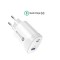 Incarcator&nbsp;220V cu 2 porturi USB-A / TYPE C + Cablu&nbsp;incarcare 1m