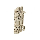 Conector terminal șine 1.5mm&sup2; 3 borne bej